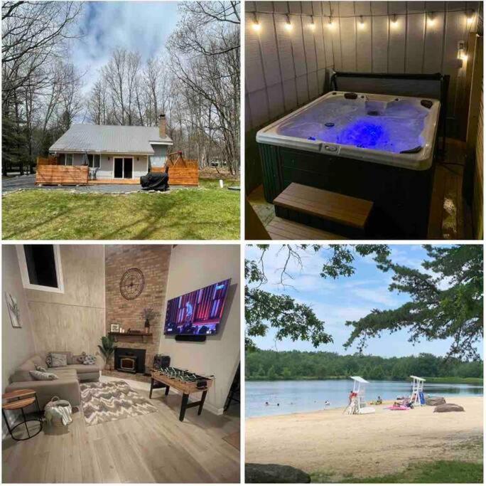Modern Home Near Lake W Hottub, Game Room, Fireplace Albrightsville المظهر الخارجي الصورة